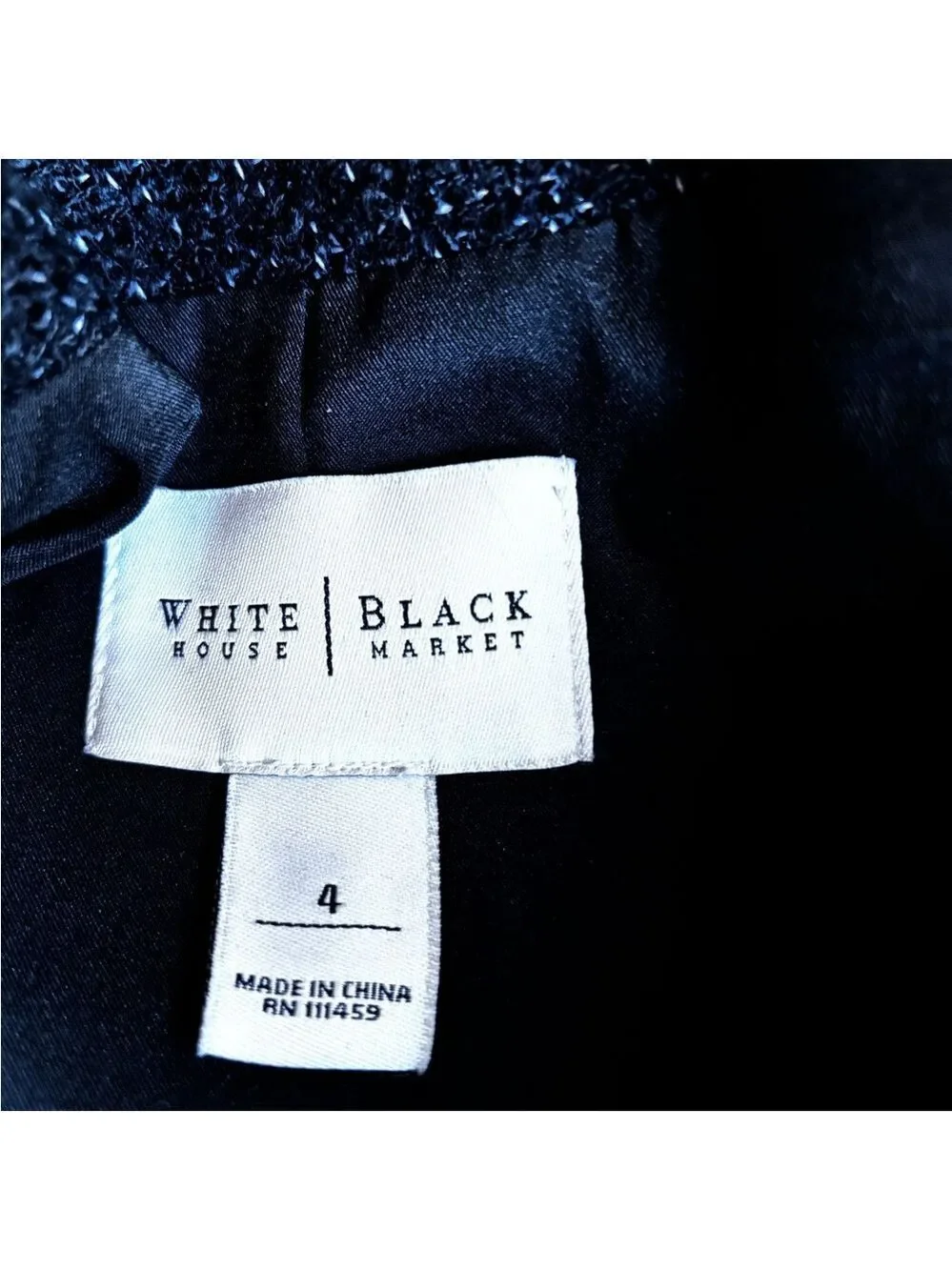 White House Black Market Black Blazer, Faux Fur, Tailored Fit